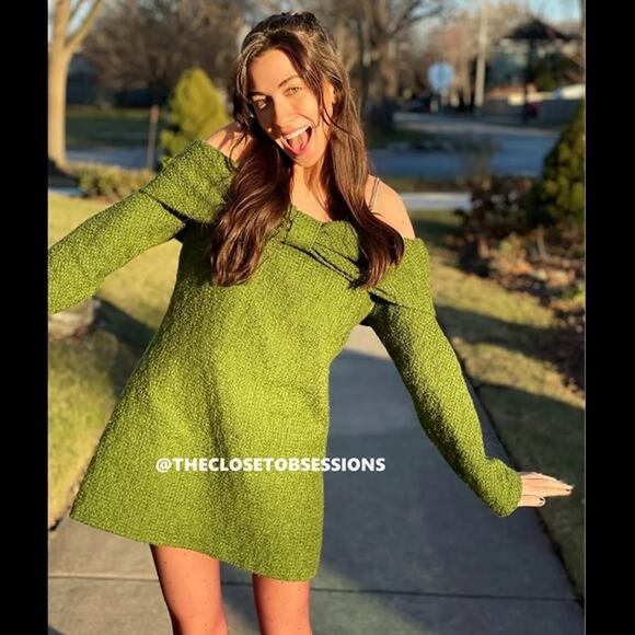 ZARA BLOGGER FAVE!!! Textured Dress with Bow NWT - Picture 10 of 16